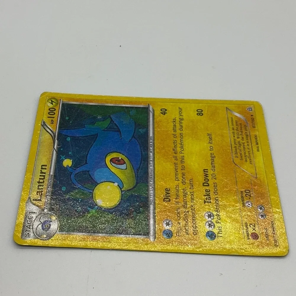 Pokemon Lanturn Trading Card Yellow Reverse Holo 67/160 Primal Clash